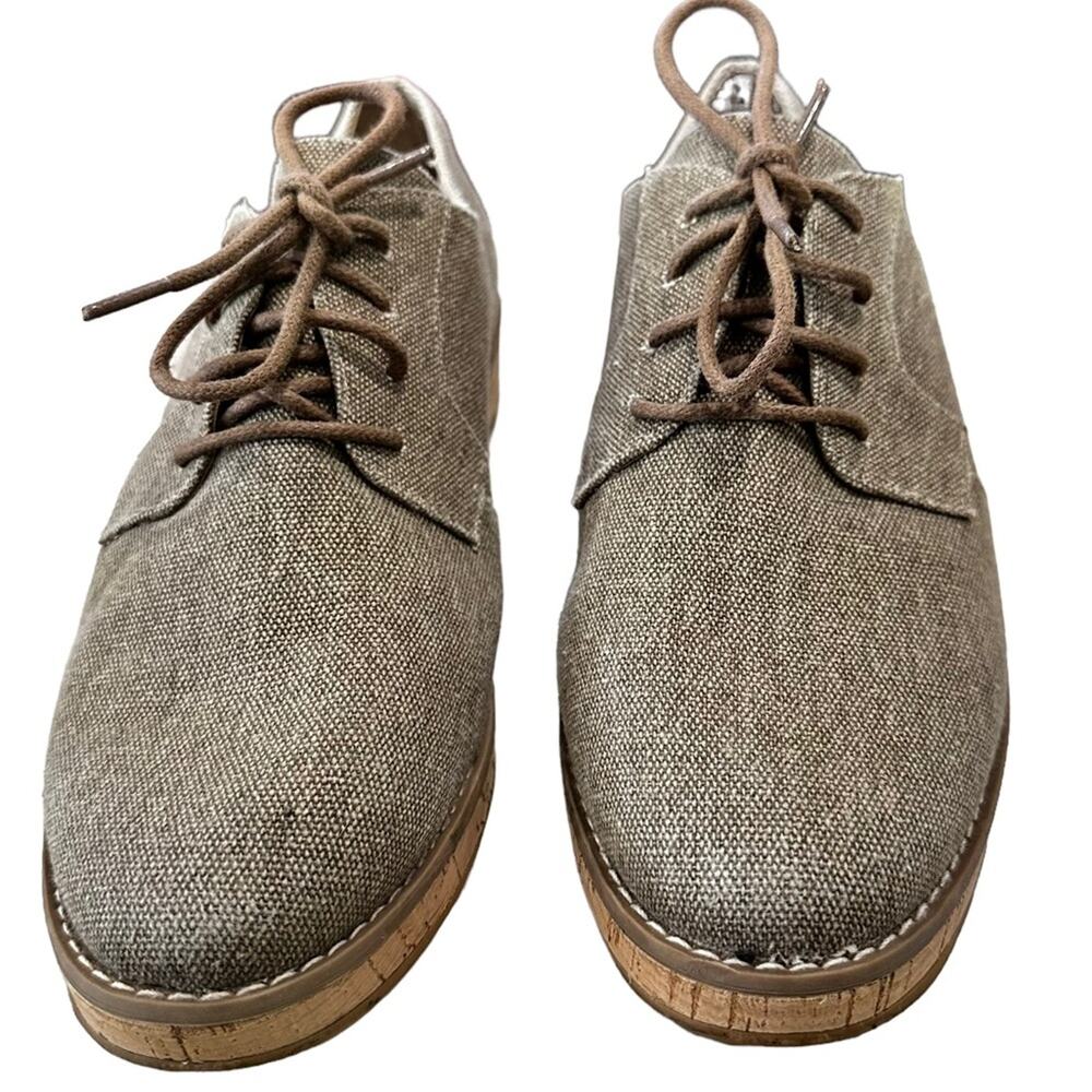 14th & union‎ sneakers size 8 tan fabric cork Lace up